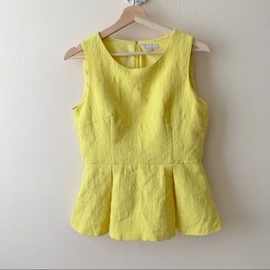 Banana Republic Yellow Peplum blouse